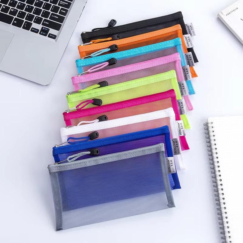 Clear Mesh Pencil Pouch For Exam - NUEVO Estuche Transparente de Malla con