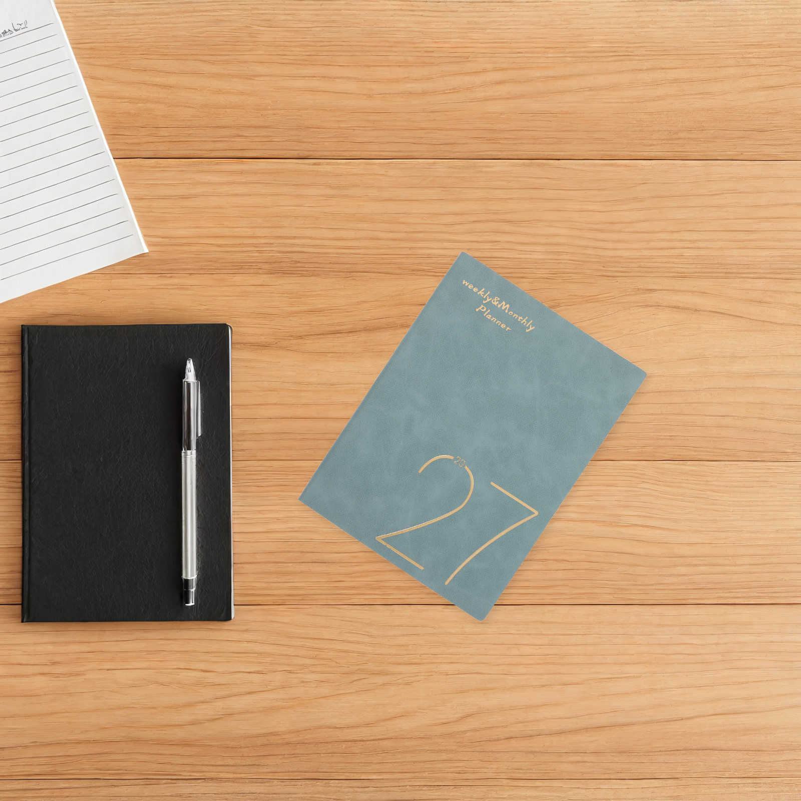 Spiral Bound Grid Notebook A5 - Agenda Semanal y Mensual 2027, Cuaderno