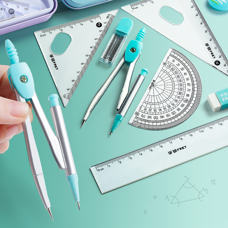 Juego de brújula de acero inox - Math Geometry Set With Compass reseña y precio