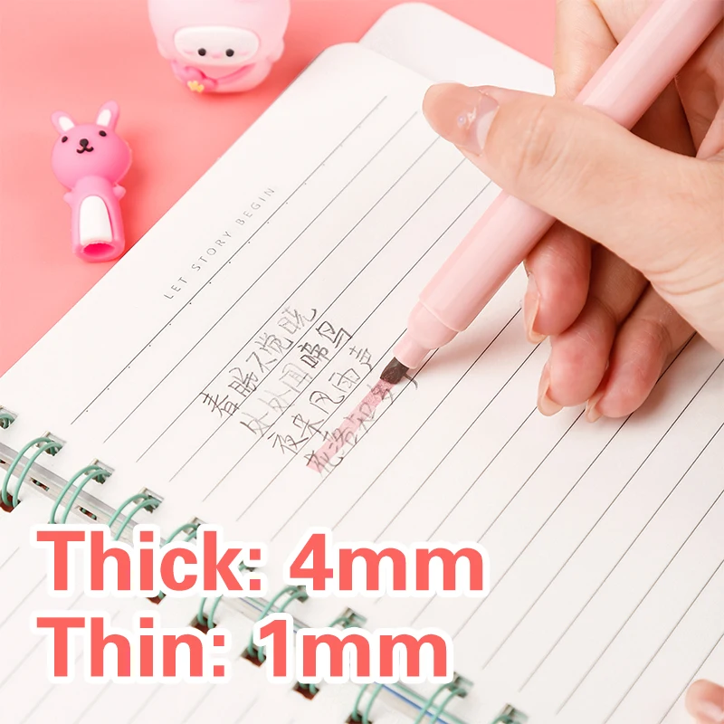 6 unids/pack Kawaii gato garra - Pastel Highlighter Set Double Ended reseña y precio