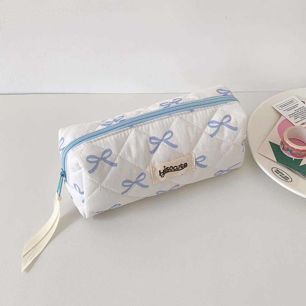 Estuche de papelería con lazo, - Aesthetic Large Pencil Case Pouch reseña y precio